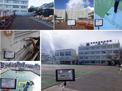 写真　入新井第五小学校外壁改修その他工事（１期）
