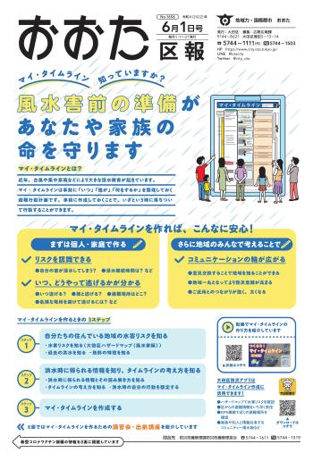 画像：おおた区報 令和4年6月1日号（1ページ）