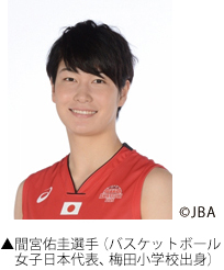 間宮佑圭選手（バスケットボール女子日本代表、梅田小学校出身）(c)JBA