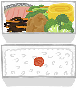 例：野菜のおかず弁当についての画像