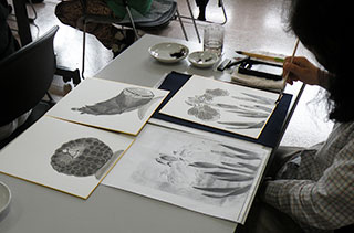 初めての日本画講座（春）「五彩の墨絵」（5日制）についての画像