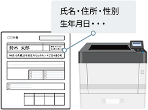 （3）情報記載済みの申請書を印刷についての画像