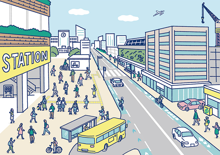 機能的な都市づくりが進むまちについての画像