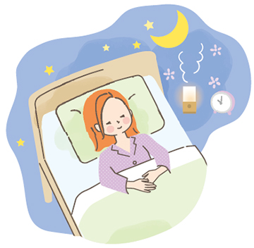 十分な睡眠で脳と体の休息をについての画像