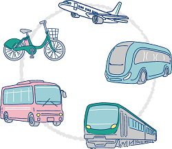 利便性の高い交通ネットワークの整備により、誰もがどこへでも気軽に移動できるようになっています