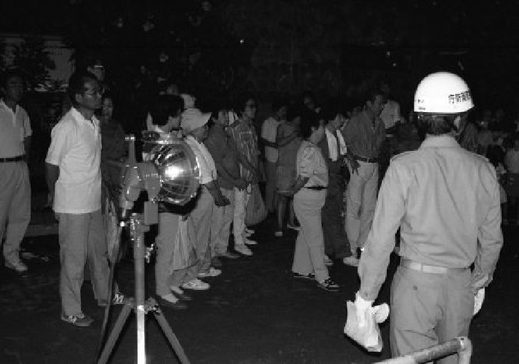 写真：区内初の夜間宿泊訓練