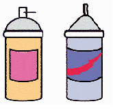 画像：スプレー缶、カセットボンベは使い切って資源の日に出してください。