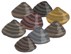絵：二枚貝は貝毒に注意