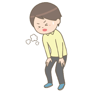 画像：息切れのイラスト