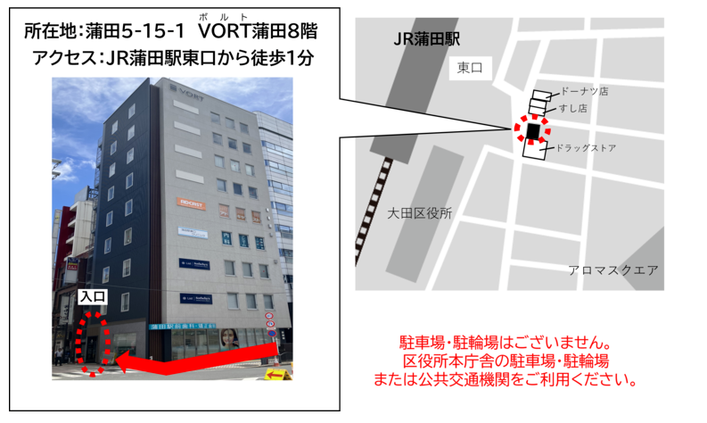 地図：大田区マイナンバーカードセンター