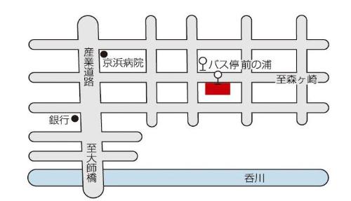 地図：大森南図書館への案内図