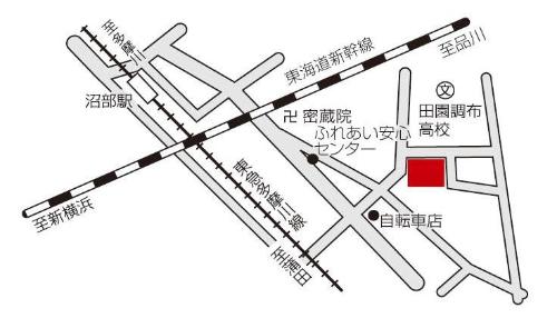 地図：大田図書館への案内図